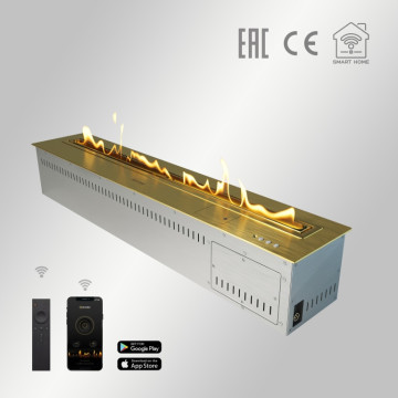 Автоматический встраиваемый биокамин AirTone ANDALLE 1000 золото