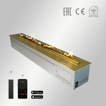 Автоматический встраиваемый биокамин AirTone ANDALLE 1200 золото