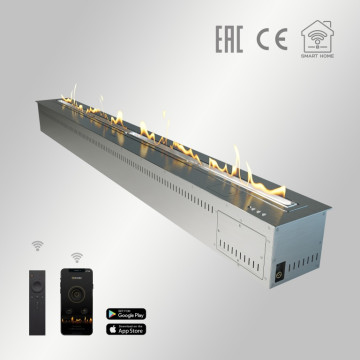 Автоматический встраиваемый биокамин AirTone ANDALLE 1800 серебро