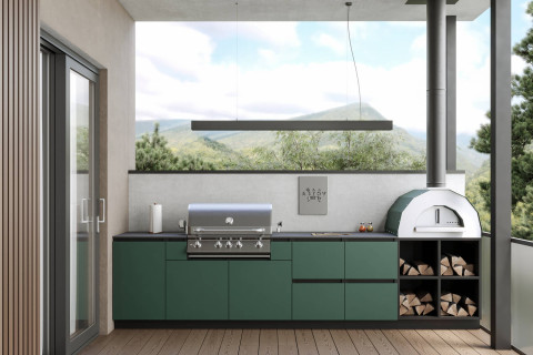 Кухня Astov BBQ № 19 (ширина 3500 мм)