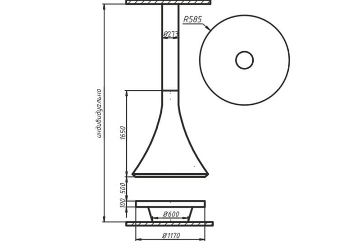 Камин дровяной центральный AVES 10 Модель ВЕНЕЦИЯ открытый