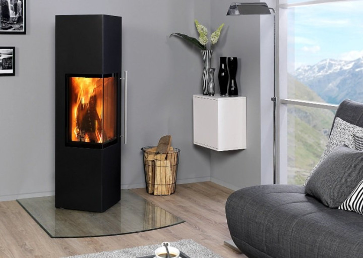 Печь-камин EMBER Стеван 700 XL Black (чёрная)