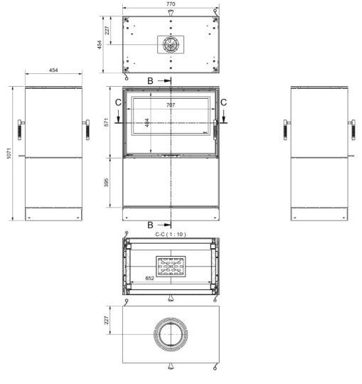 Печь Kratki PRO KARI 80/W tunel