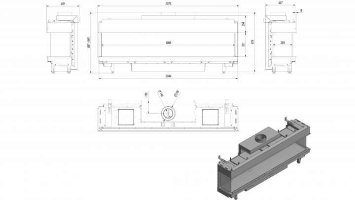 Газовая топка LEO/LP/200/G20 (магистральный газ)