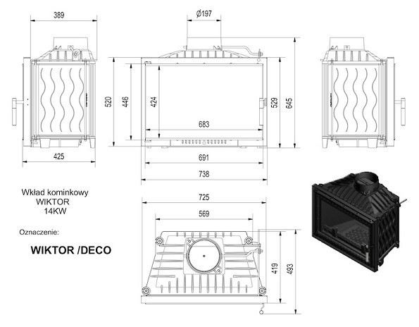 Топка WIKTOR/DECO