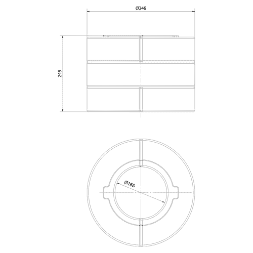 Комплект бетонных теплоаккумулирующих дисков d-150мм (6 шт., 3 слоя, V2)