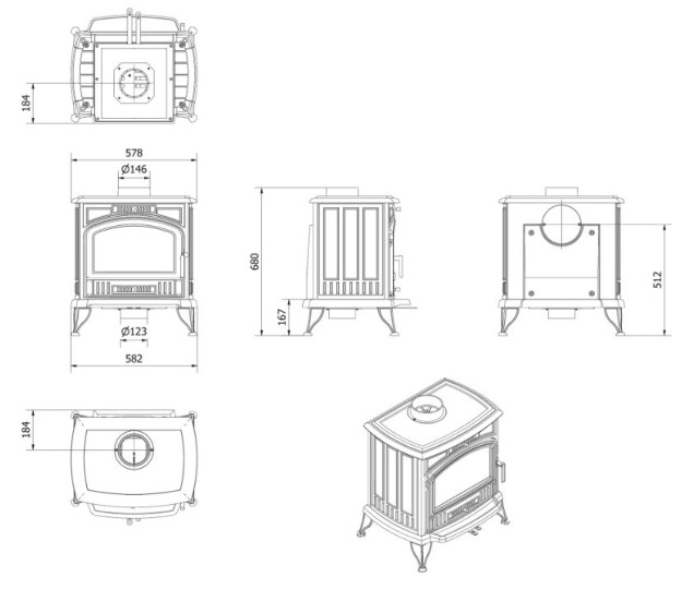 Печь Kratki Koza K6 ECO