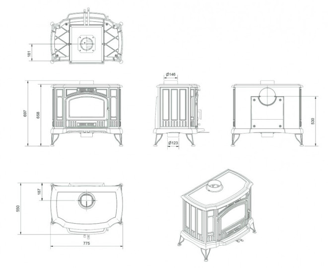 Печь Kratki Koza K9 ECO
