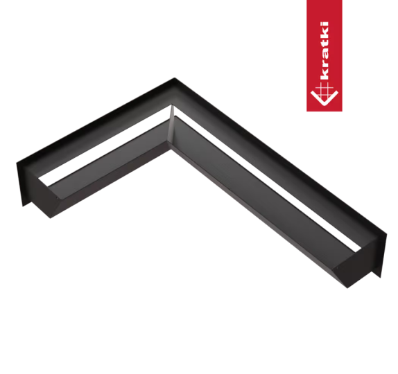 Решётка Kratki Luft 600х400х120 45S угловая левая черная
