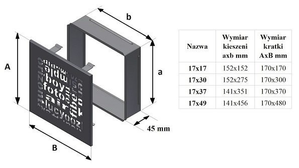 17x30 ABC графитовая