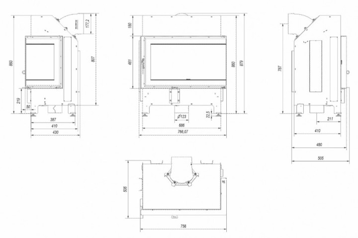 Топка ILDNORD MALMO угол справа