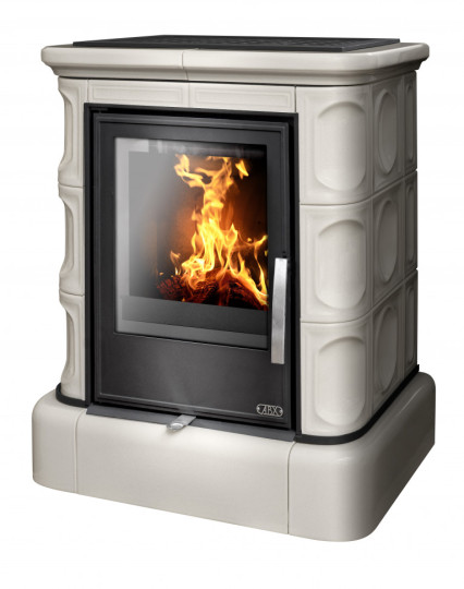 Печь ABX MARINA KPI, с кафельным цоколем, перламутр