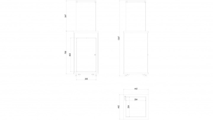 PATIO MINI/G31/37MBAR/B - белое стекло, с пультом ДУ