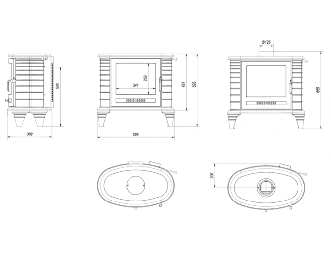 Печь Kratki Koza/K8 (термостат)