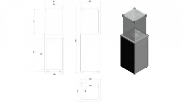 PATIO/M/G31/37MBAR/B - белое стекло, с ручным управлением