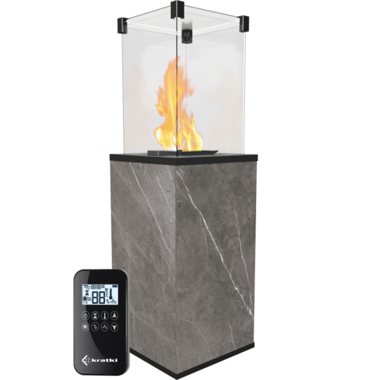 Нагреватель газовый PATIO/G31/37MBAR/Q/N/P/G - NATURALI PIETRA GREY, пульт