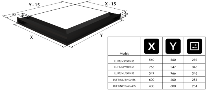 Решетка Kratki Люфт 60 угловая правая бежевая