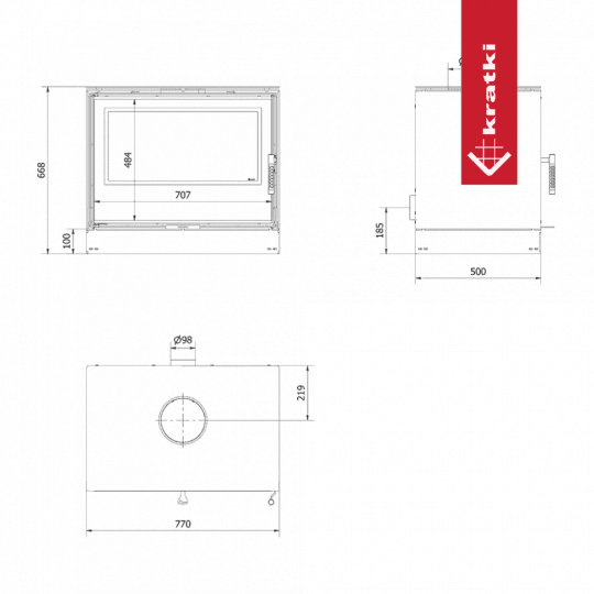 Печь Kratki PRO KARI 80