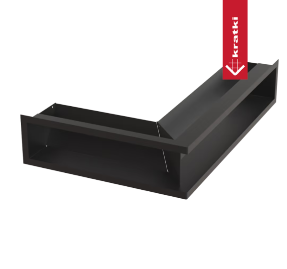 Решётка Kratki Luft 400х600х120 угловая правая черная, 45S