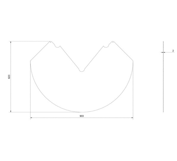 Притопочный лист Kratki REN полукруг
