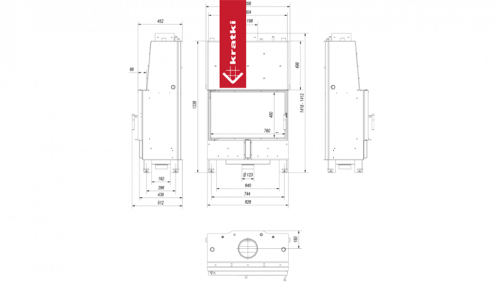 Топка с теплообменником Kratki PRO LUCY/PW/16/W двойное стекло