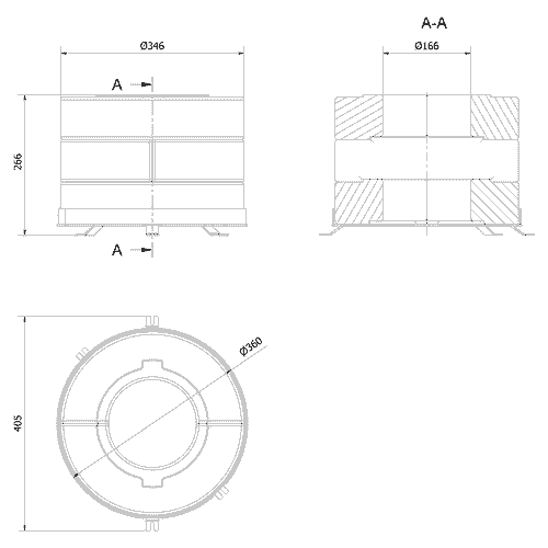 Комплект бетонных теплоаккумулирующих дисков d-150 мм (6 шт., 3 слоя, V1)