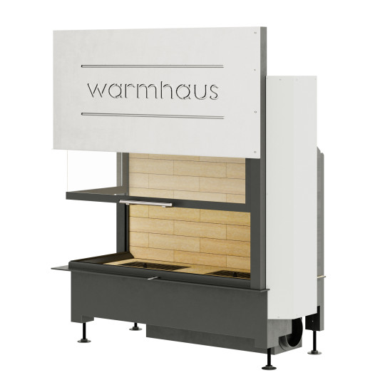Каминная топка Warmhaus (Вармхаус) KANT L (стекло слева) 100/57h с шамотом