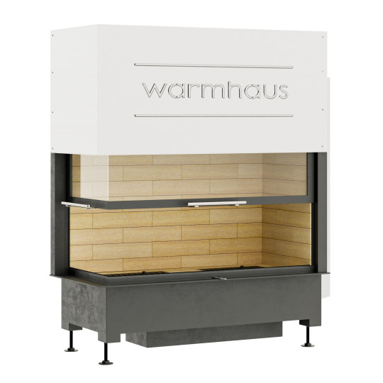 Каминная топка Warmhaus (Вармхаус) KANT L (стекло слева) 100/57h с шамотом