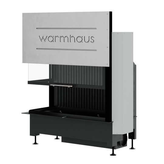 Каминная топка Warmhaus (Вармхаус) KANT L (стекло слева) 100/57h с 3D-панелями