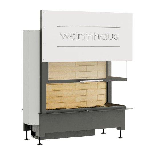 Каминная топка Warmhaus (Вармхаус) KANT R (стекло справа) 100/57h с шамотом