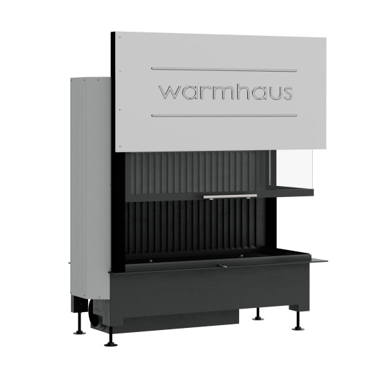 Каминная топка Warmhaus (Вармхаус) KANT R (стекло справа) 100/57h с 3D-панелями