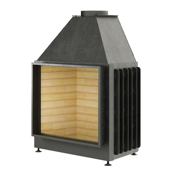 Открытая каминная топка Warmhaus (Вармхаус) Open FLAT 80/60 светлый шамот