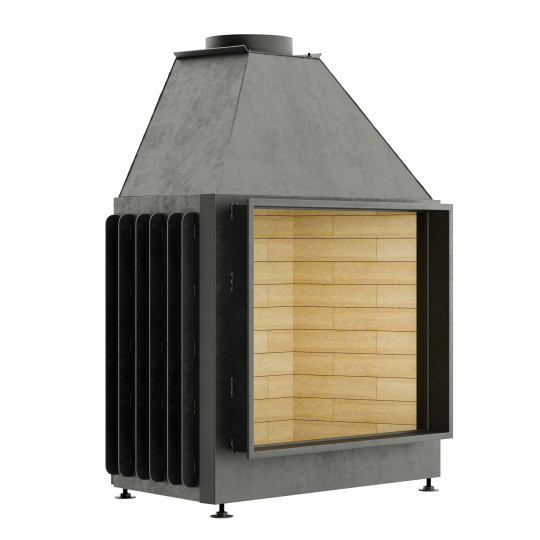 Открытая каминная топка Warmhaus (Вармхаус) Open FLAT 80/60 светлый шамот