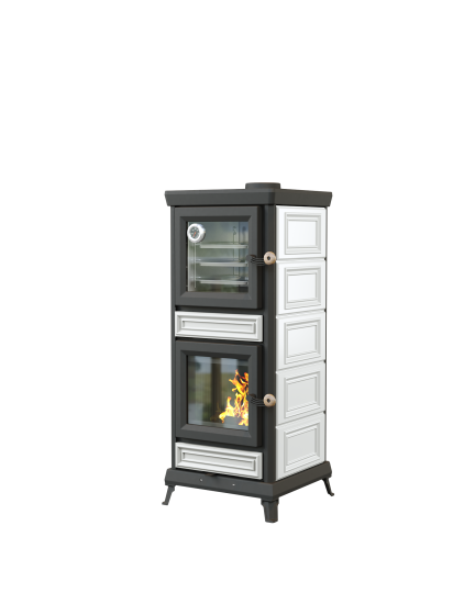 Печь-камин Astov (Астов) Майолика с духовкой Белая