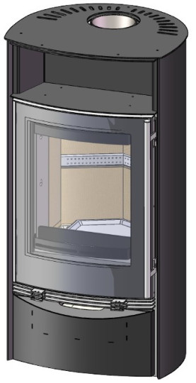 Печь-камин EMBER SKI-202(201) (чёрная)