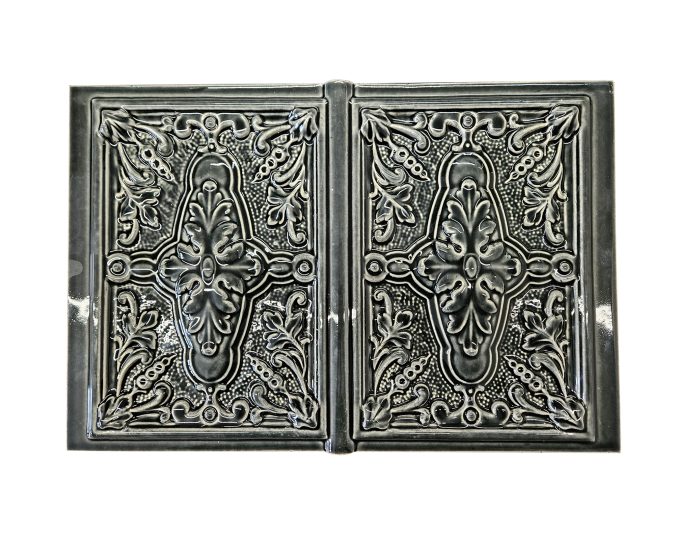 Печь-камин Astov Майолика Классик Глянцевый графит