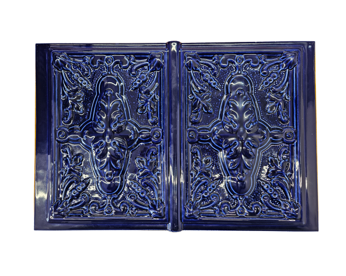 Печь-камин Astov Майолика Классик Кобальт