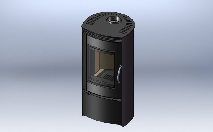 Печь-камин EMBER SKI-211 (210) (чёрная)