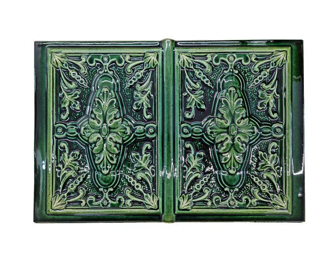 Печь-камин Astov Майолика Классик Изумруд