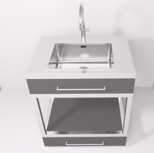 Мобильный модуль с мойкой (мойка и смеситель не входят в комплект)