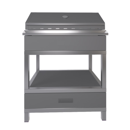 Мобильный модуль с угольным грилем