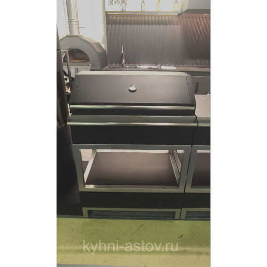 Мобильный модуль с угольным грилем