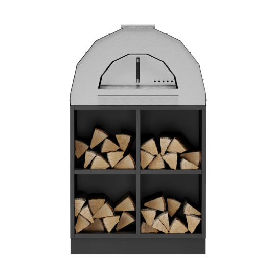 Пицца печь 800х700 мм (Русская печь) с дровником
