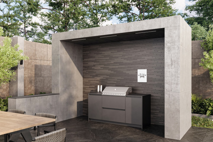 Кухня Astov BBQ № 8 (ширина 2040 мм)