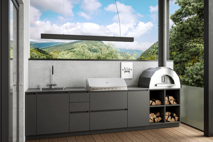 Кухня Astov BBQ № 4 (ширина 3300 мм)
