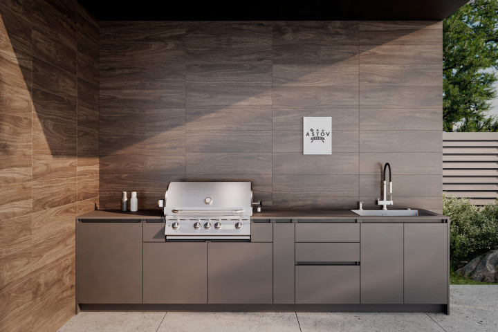 Кухня Astov BBQ № 2 (ширина 3440 мм)