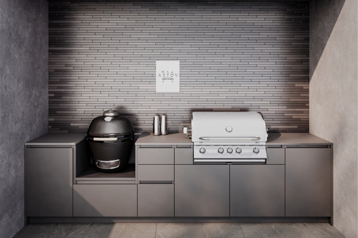 Кухня Astov BBQ № 3 (ширина 3340 мм)