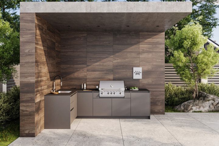 Кухня Astov BBQ № 9 (ширина 1820х2920 мм)