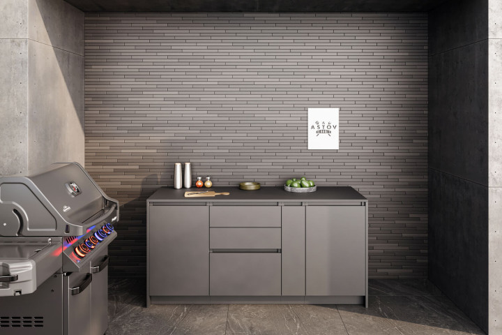 Кухня Astov BBQ № 10 (ширина 1840 мм)