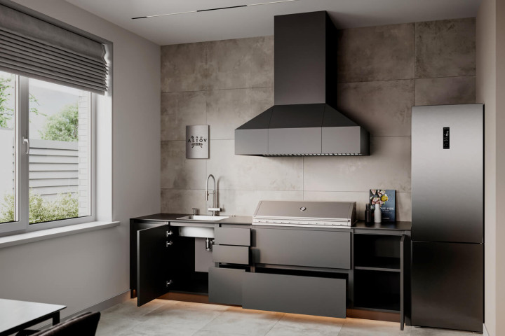 Кухня Astov BBQ № 1 (ширина 3000 мм)